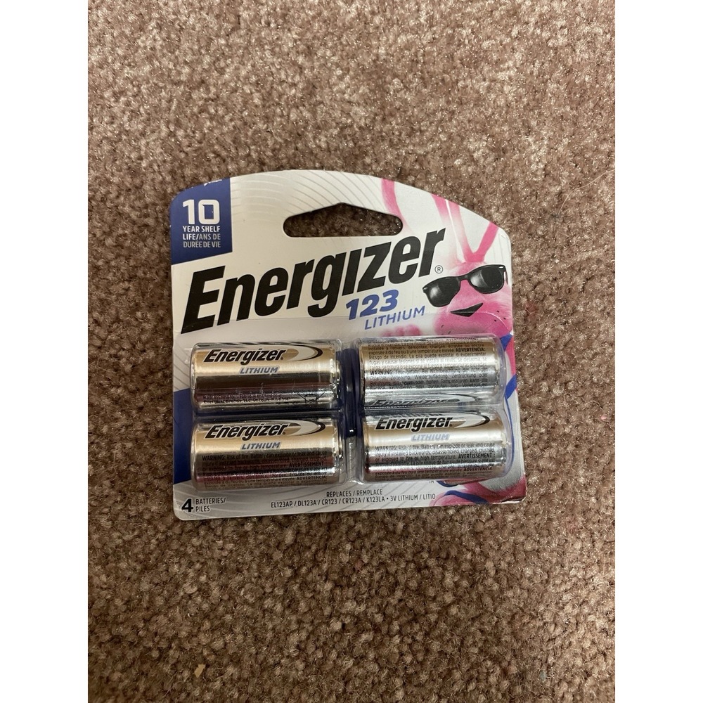 Energizer 123 Lithium 4 pack Lithium Batteries 3.0 V‎